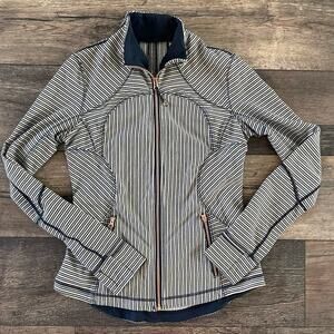 lululemon athletica Striped Jacket - Black and White